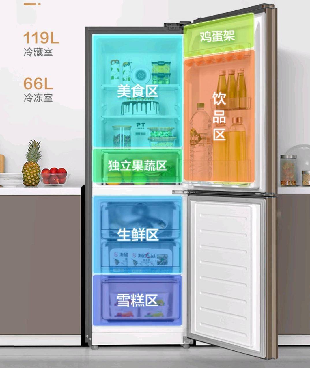 腰精”——美的双开门节能电冰箱九游会J9美家新宠冰箱界的“小(图6)